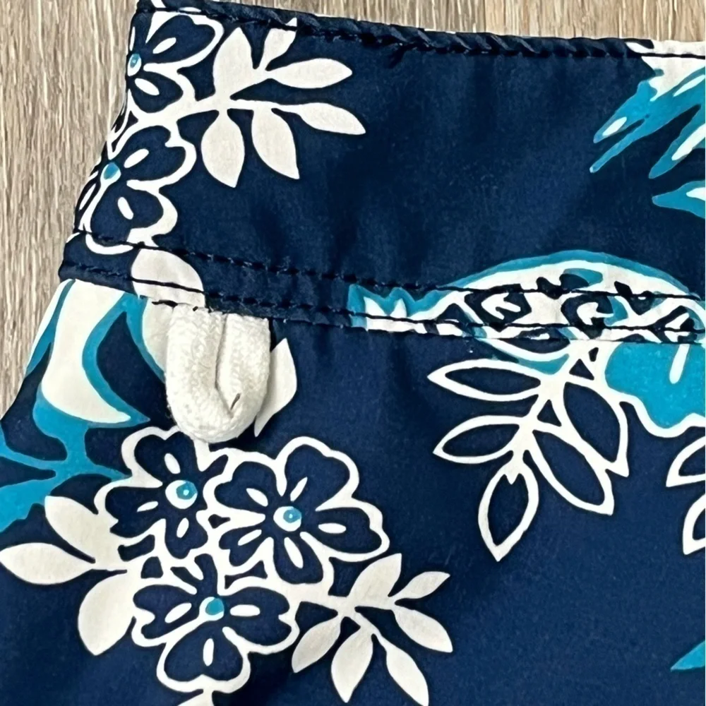 J.Crew Factory men’s Flex Swimwear pineapple print board shorts, size 38.